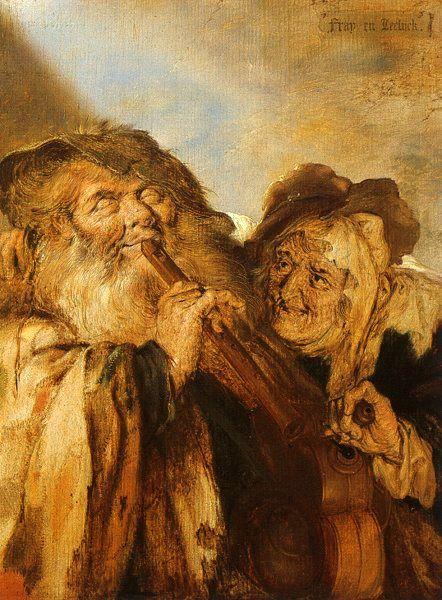 Adriaen Pietersz Vande Venne Beggars Playing Pipes and a Hurdy Gurdy Germany oil painting art